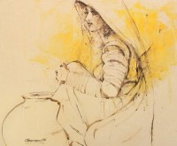 Moazzam Ali, 20 x 24 Inch, Watercolor on Paper, Figurative Painting, AC-MOZ-095